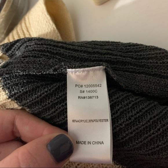 Doe & Rae | Gray & Beige Open Faced Cardigan | Sz S - Picture 14 of 15